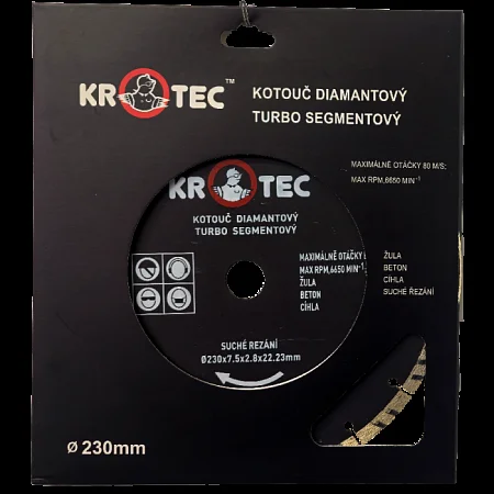 Диск алмазный 230 мм KROTEC Турбо Сегментированный